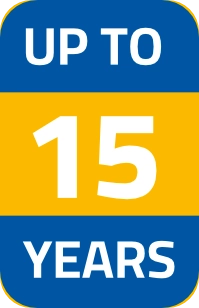 Up To 15 Year Warranty Badge